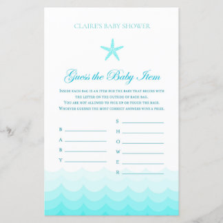 Papier Devinez les objets pour bébé - Jeu de Baby Shower