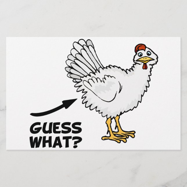 Papier Devinez quel bouton de poulet (Devant)