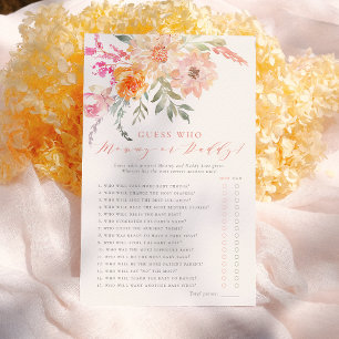 Papier Devinez qui Blush & Turquoise Spring Baby shower