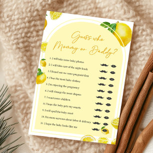 Papier Devinez qui est Maman ou Papa Jeu Citron Agrumes