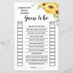 Papier Devinez qui jeu de baby shower anglais espagnol