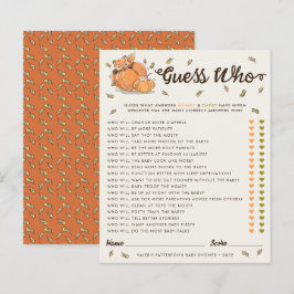 Papier Devinez qui jeu de Baby shower d'automne