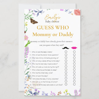 Papier Devinez qui ? Jeu de Baby Shower pour fille : Mama