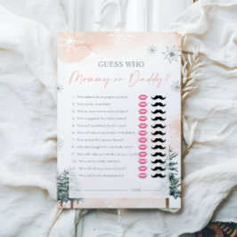 Papier Devinez qui, maman ou papa - Baby shower jeu