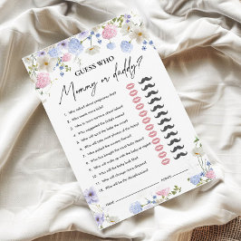 Papier Devinez qui | Maman ou papa | Jeu baby shower