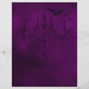 Papier d'Halloween gothique violet