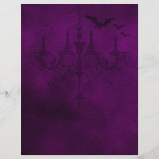 Papier d'Halloween gothique violet (Devant)