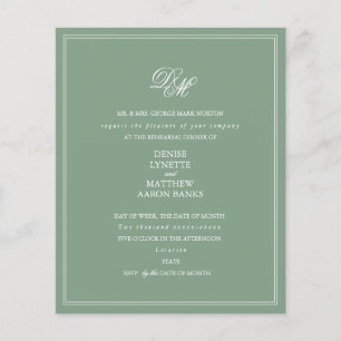 Papier Dîner de répétition budgétaire Invitation