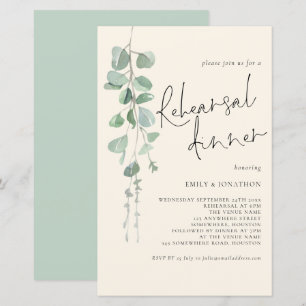 Papier Dîner de répétition de crème d'eucalyptus budget