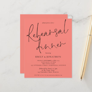 Papier Dîner de répétition de mariage économique Invitati