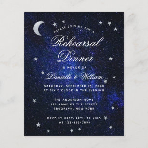 Papier Dîner de répétition des étoiles - Mariage céleste 