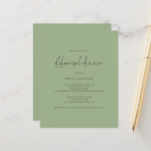 Papier Dîner de répétition du Mariage budgétaire Sage Inv