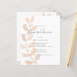 Papier Dîner de répétition du Mariage du budget Invitatio