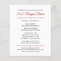 Dîner Reagan 2022 Invitation de collecte de fonds