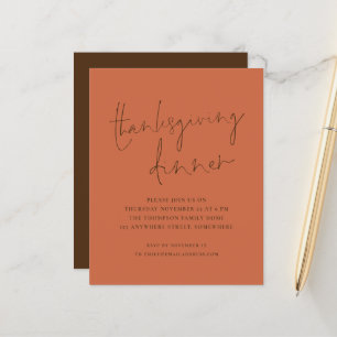 Papier Dîner Simple de Thanksgiving à petit budget Terrra