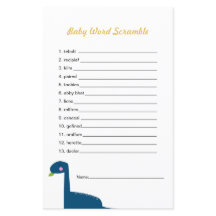 Dinosaur Baby shower Jeu Mot Début