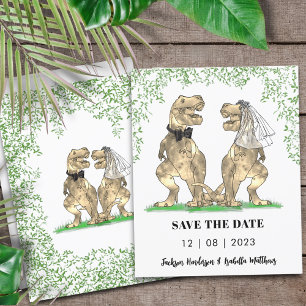 Papier Dinosaur Mariage à thème Enregistrer la date