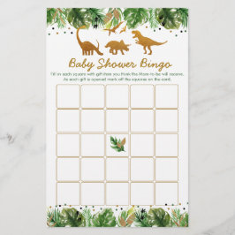 Papier Dinosaur Safari Baby shower Bingo Jeu