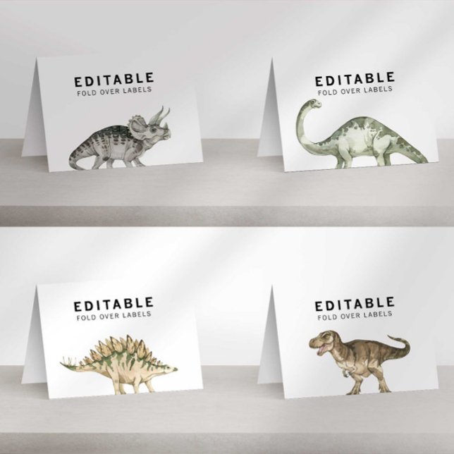 Papier Dinosaure Jurassique Personnalisé Plier Sur Étique (Créateur téléchargé)