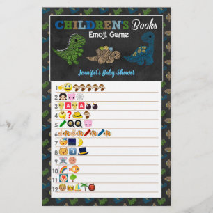Papier Dinosaures Chalkboard Livres pour enfants Emoji Je