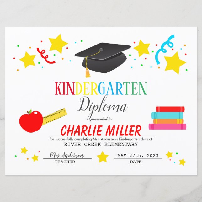 Papier Diplôme de maternelle (Devant)