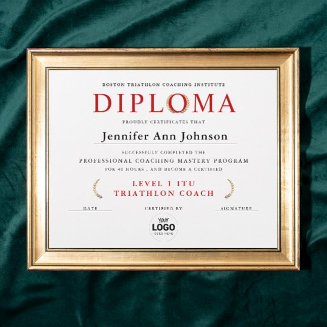 Papier Diplôme d'obtention d'un certificat de couronne d' (Créateur téléchargé)