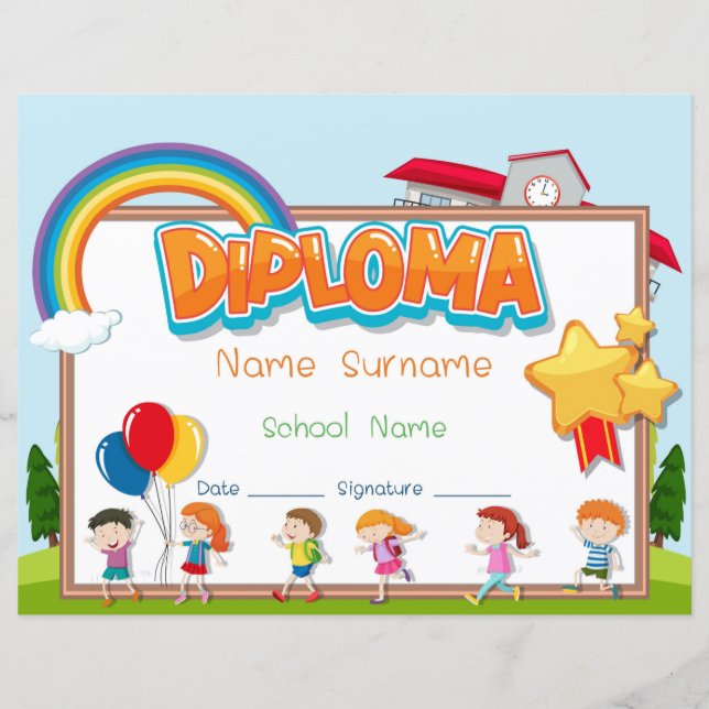 Papier Diplôme élémentaire (Devant)