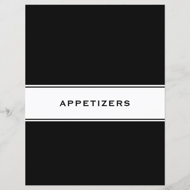 Papier Divider chapitre livre de recettes | Entrées (Devant)