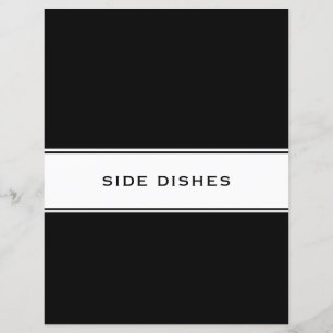 Papier Divider chapitre livre de recettes   Plats Côtés