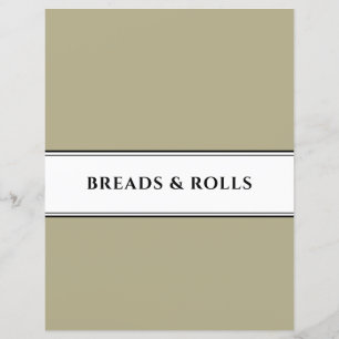 Papier Divider de livre de cuisine   Pain et rouleau   Sa