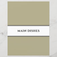 Divider de livre de cuisine | Plats principaux | S