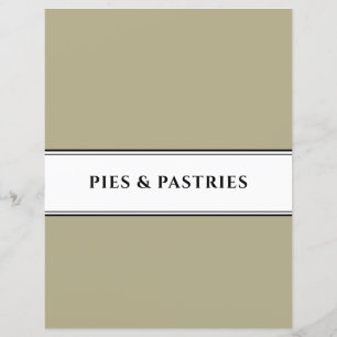 Papier Divider de livre de cuisine Tarte et pâtisserie