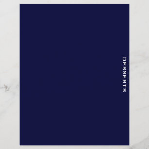 Papier Divider de recette Bleu et blanc de la marine