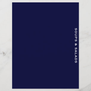 Papier Divider de recette Bleu et blanc Soupes et sal