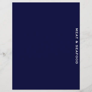 Papier Divider de recette   Bleu et blanc   Viande et fru