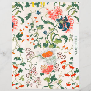 Papier Divider de recette   Desserts   Floral élégant