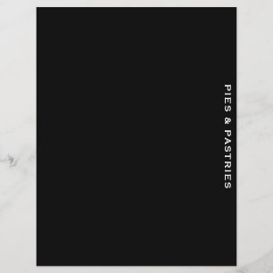 Papier Divider de recette Noir et blanc Tarte et pâti