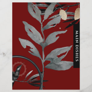 Papier Divider de recette   Plats principaux   Aquarelle