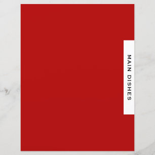 Papier Divider de recette   Plats principaux   Noir rouge