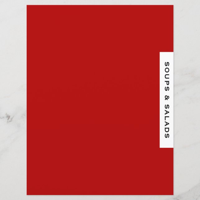 Papier Divider de recette | Soupes et salades | Blanc noi (Devant)