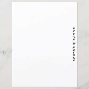 Papier Divider de recette Soupes et salades Blanc sim