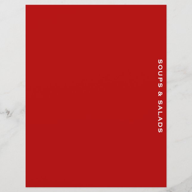 Papier Divider de recette | Soupes et salades | Rouge sim (Devant)