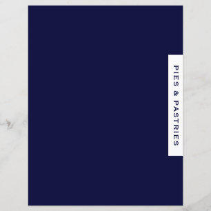 Papier Divider de recette Tarte et pâtisserie Marine