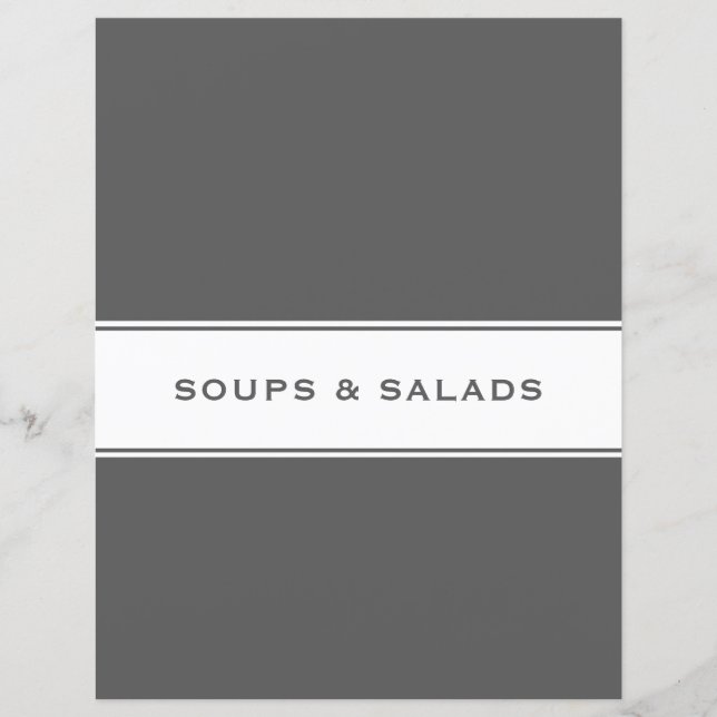 Papier Divider de sujet de recette | Salade de soupe | Gr (Devant)