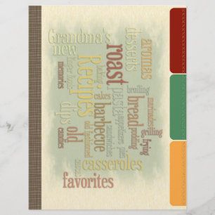Papier Dividers de recettes avec onglets Faux pour Classe