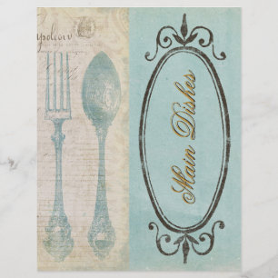 Papier Dividers Recette Lettres Antiques