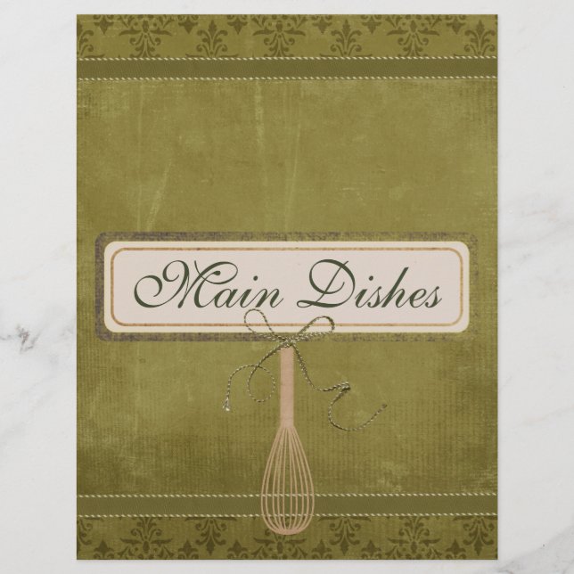Papier Dividers verts olive classique (Devant)