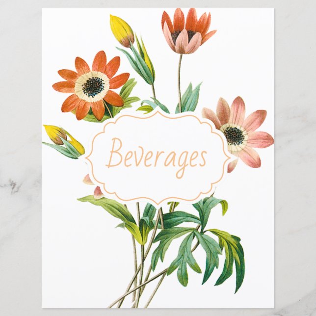 Papier Diviseur/index de recette d'anémone botanique (Devant)