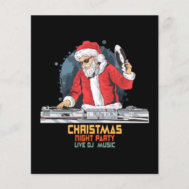Papier dj père Noël party club (Devant)