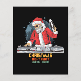 Papier dj père Noël party club